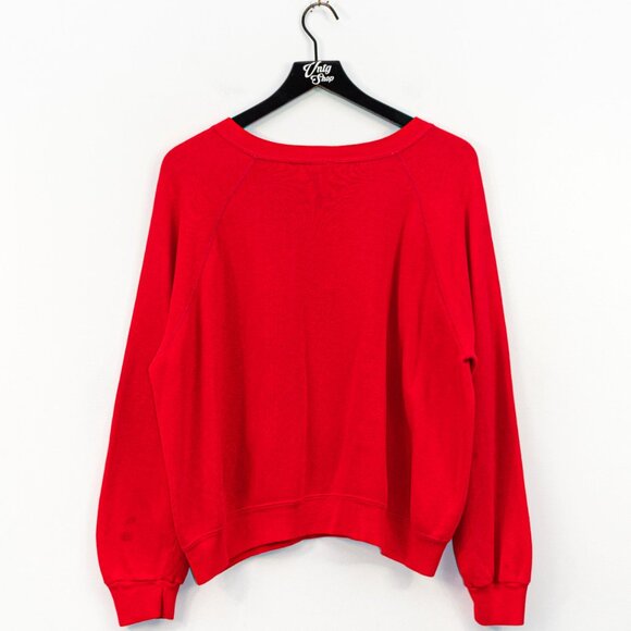 GAP Blank Raglan Sweatshirt XL Boxy Cropped Fit VTG Retro - Picture 2 of 11